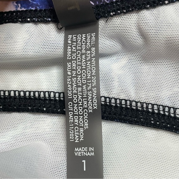 Torrid 1 14-16 Ocean Waves cap sleeve scoop neck one piece - Picture 8 of 9